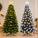 Árvore de Natal com Fibra Ótica e LED com Estrela - 600 Galhos Bivolt