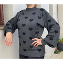 Blusa Feminina de Inverno em Tricô com Coração