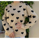 Blusa Feminina de Inverno em Tricô com Coração