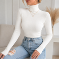 Blusa Cacharrel Tricô Feminina Gola Alta Manga Longa | SoftElegance