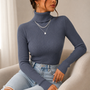 Blusa Feminina Gola Alta Tricô Premium para Inverno | NordicStyle