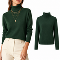 Blusa Feminina Tricô Manga Longa Gola Alta para Inverno | CozyEssentials
