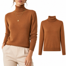Blusa Feminina Tricô Manga Longa Gola Alta para Inverno | CozyEssentials