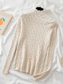 Blusa de Frio de Malha Feminina Gola Alta | ElegantFrost