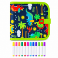 Caderno de Desenho Apagável Infantil Reutilizável com Canetinhas