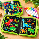 Caderno de Desenho Apagável Infantil Reutilizável com Canetinhas