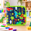 Caderno de Desenho Apagável Infantil Reutilizável com Canetinhas