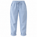 Calça Feminina Reta Soltinha com Bolsos e Cintura Baixa