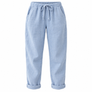 Calça Feminina Reta Soltinha com Bolsos e Cintura Baixa