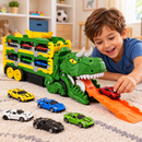 Caminhão Dinossauro com Pista de Corrida 1,57m + 6 Carrinhos