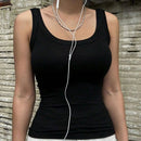 Camiseta Regata Feminina Básica de Malha de Verão