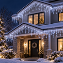 Cascata de Natal LED 100, 200 ou 400 Luzes com 8 Funções