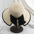 Chapéu Feminino de Verão com Laço e Aba Larga