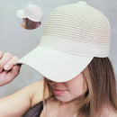 Chapéu Boné Feminino de Palha Aba Curva para Praia