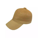 Chapéu Boné Feminino de Palha Aba Curva para Praia