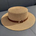 Chapéu Feminino Praia de Palha com Faixa Elegante