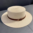 Chapéu Feminino Praia de Palha com Faixa Elegante