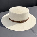 Chapéu Feminino Praia de Palha com Faixa Elegante