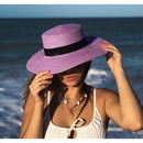 Chapéu Feminino para Praia de Palha Dobrável com Faixa