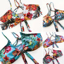 Conjunto Biquíni 3 Peças Floral com Saída de Praia