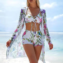 Conjunto Biquíni 3 Peças com Saída de Praia Kimono