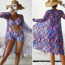 Conjunto Biquíni 3 Peças com Saída de Praia Kimono