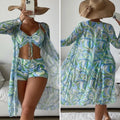 Conjunto Biquíni 3 Peças com Saída de Praia Kimono