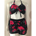 Conjunto Biquíni Feminino 3 Peças Estampado com Shorts