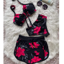 Conjunto Biquíni Feminino 3 Peças Estampado com Shorts