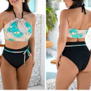 Conjunto Biquíni Feminino Cintura Alta com Top Faixa