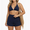 Conjunto Biquíni Feminino Cortininha com Shorts Saída de Praia