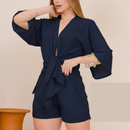 Conjunto Feminino Kimono Manga Flare + Short Saída de Praia