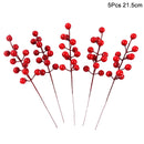 Conjunto de Ramos Artificias para Decoração de Árvore de Natal