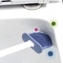 Escova de Silicone 2 em 1 para Vaso Sanitário com Base Organizadora