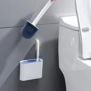 Escova de Silicone 2 em 1 para Vaso Sanitário com Base Organizadora