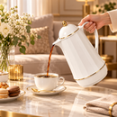 Garrafa Térmica de Luxo 1L com Acabamento Dourado