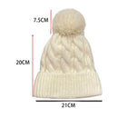 Gorro Feminino Grosso de Inverno com Pompom