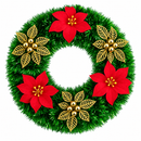 Guirlanda de Natal Verde Estruturada para Porta - Kit 2 Unidades