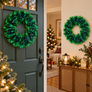 Guirlanda de Natal Verde Estruturada para Porta - Kit 2 Unidades
