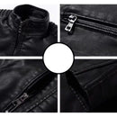 Jaqueta de Couro Masculina Slim Resistente
