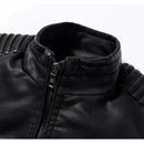 Jaqueta de Couro Masculina Slim Resistente
