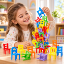 Jogo de Equilíbrio com Cadeiras Coloridas - Kit 42 Peças