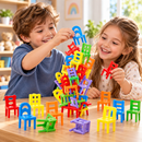 Jogo de Equilíbrio com Cadeiras Coloridas - Kit 42 Peças
