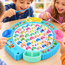 Jogo de Pesca Infantil Elétrico Musical com 45 Peixes e 4 Varinhas