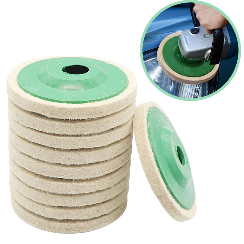 Kit 10 Discos de Feltro de Lã para Polimento