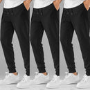 Kit 3 Calças Masculino de Moletom Jogger Flaneladas