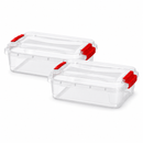 
Kit 2 Caixas Organizadoras Transparentes com Tampa Multiuso | OrganizaBox
