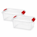 
Kit 2 Caixas Organizadoras Transparentes com Tampa Multiuso | OrganizaBox

