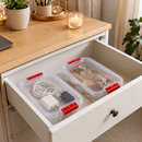 
Kit 2 Caixas Organizadoras Transparentes com Tampa Multiuso | OrganizaBox
