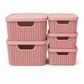Kit 5 Caixas Organizadoras com Tampa para Organização